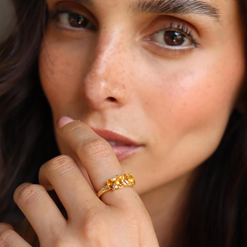 Anillo de citrino
